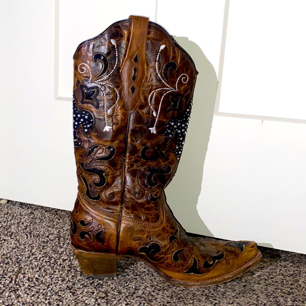 Corral Vintage ~ Size 11 ~ Womens ~ Cowboy Boots ~ Western Boots  ~  Brown ~